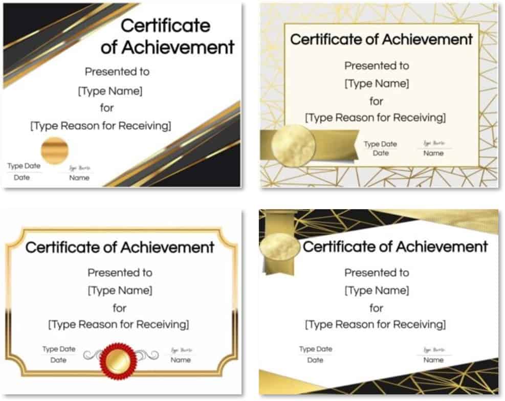 Free Printable Certificate Of Achievement Template Customize Online