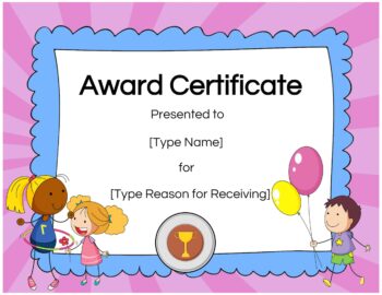 Free Custom Certificates for Kids | Customize Online & Print at Home