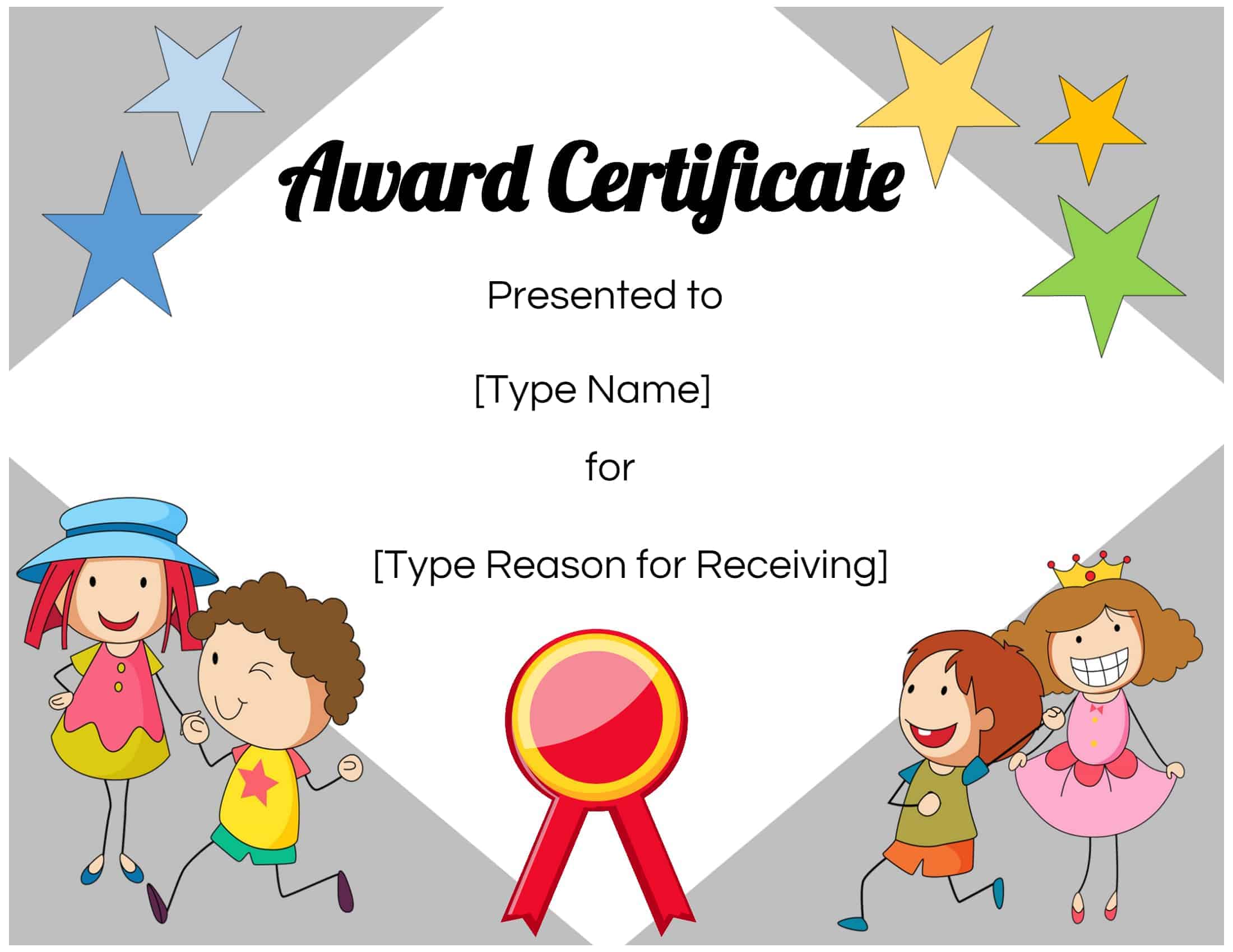 Certificate Template For Kids Free Certificate Templates Certificates ...