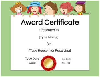 Free Custom Certificates for Kids | Customize Online & Print at Home