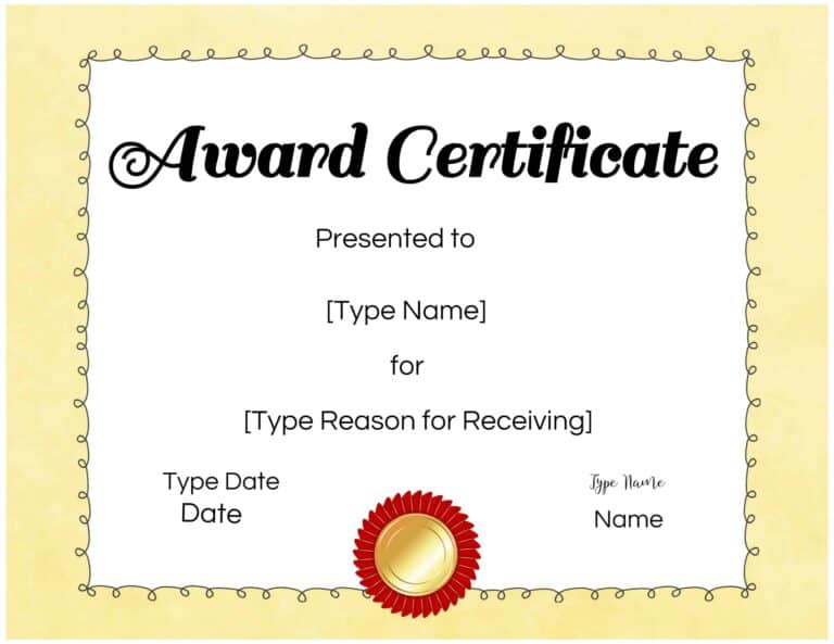 FREE Printable and Editable Awards for Students | No Watermark