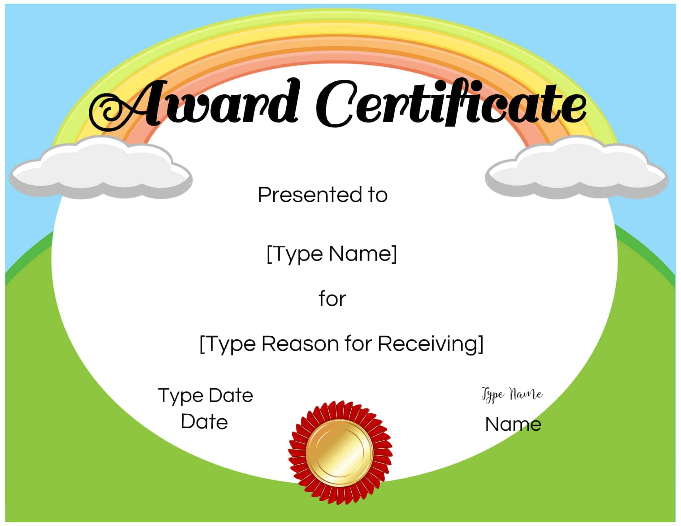 Free Children S Award Certificate Templates