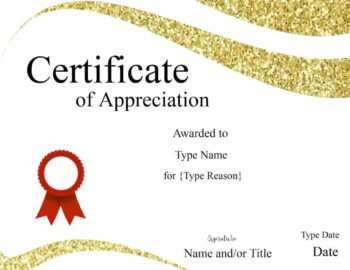 Free Printable Certificate Of Appreciation Template 