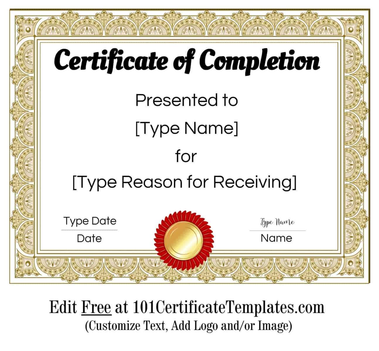 Free Printable Completion Certificates