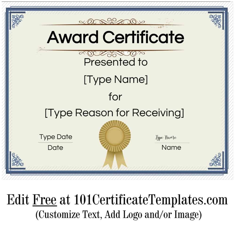 Free Printable Certificate Templates Customize Online