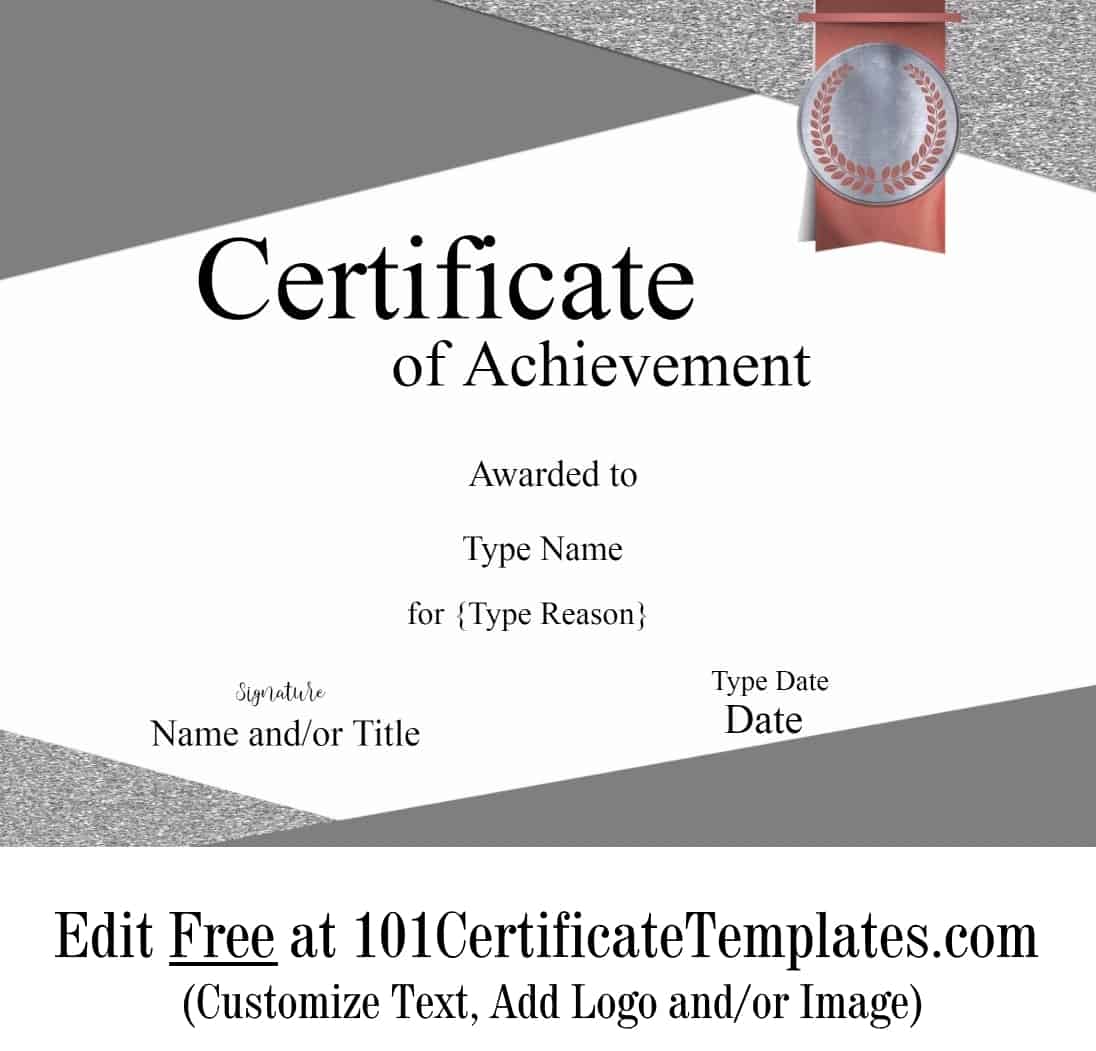 Free Printable Certificate Of Achievement Customize Online