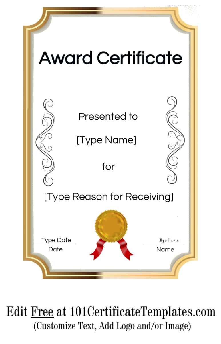 Free Printable Certificates Free Award Certificates Templates To Download