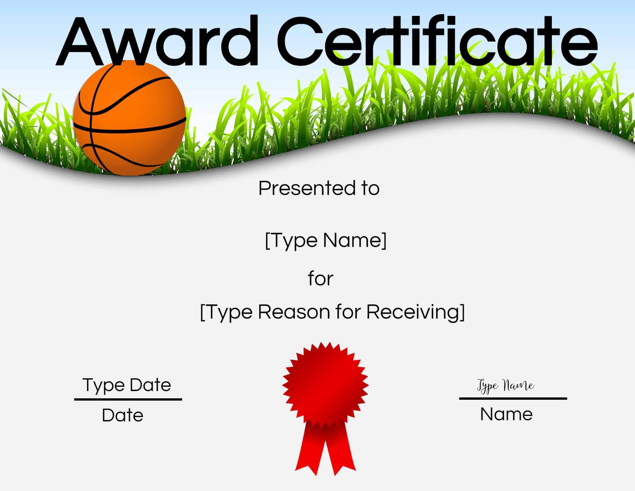 Free Printable Basketball Certificates Edit Online And Print At Home