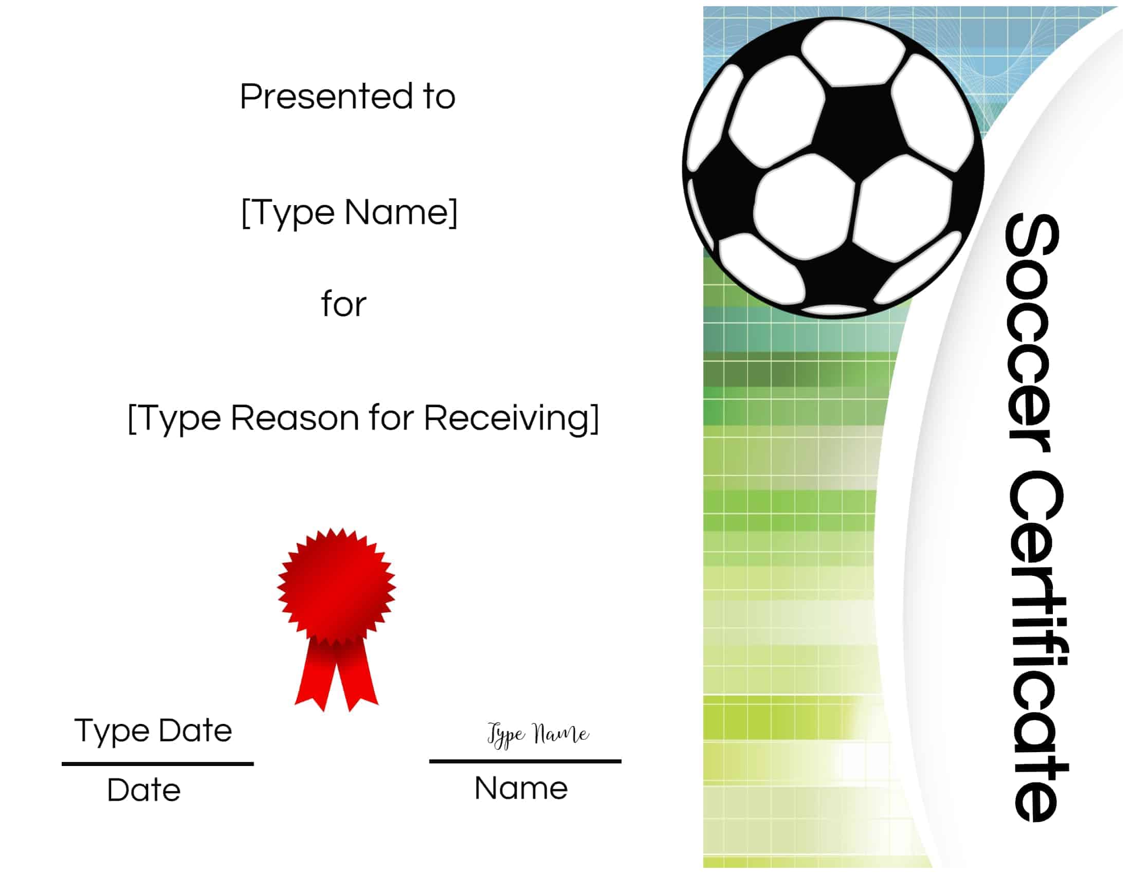 Free Soccer Certificate Maker Edit Online And Print At Home