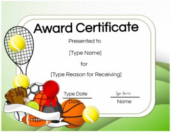 Free Tennis Certificates | Edit Online and Print at Home