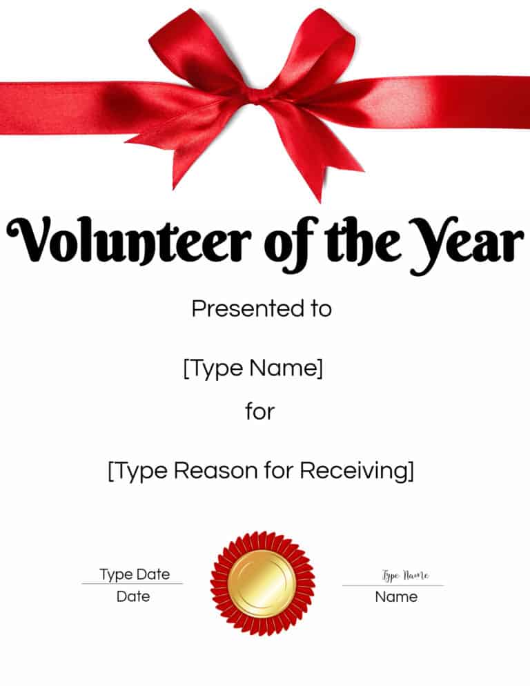 FREE Volunteer Certificate Template | Many Designs are Available