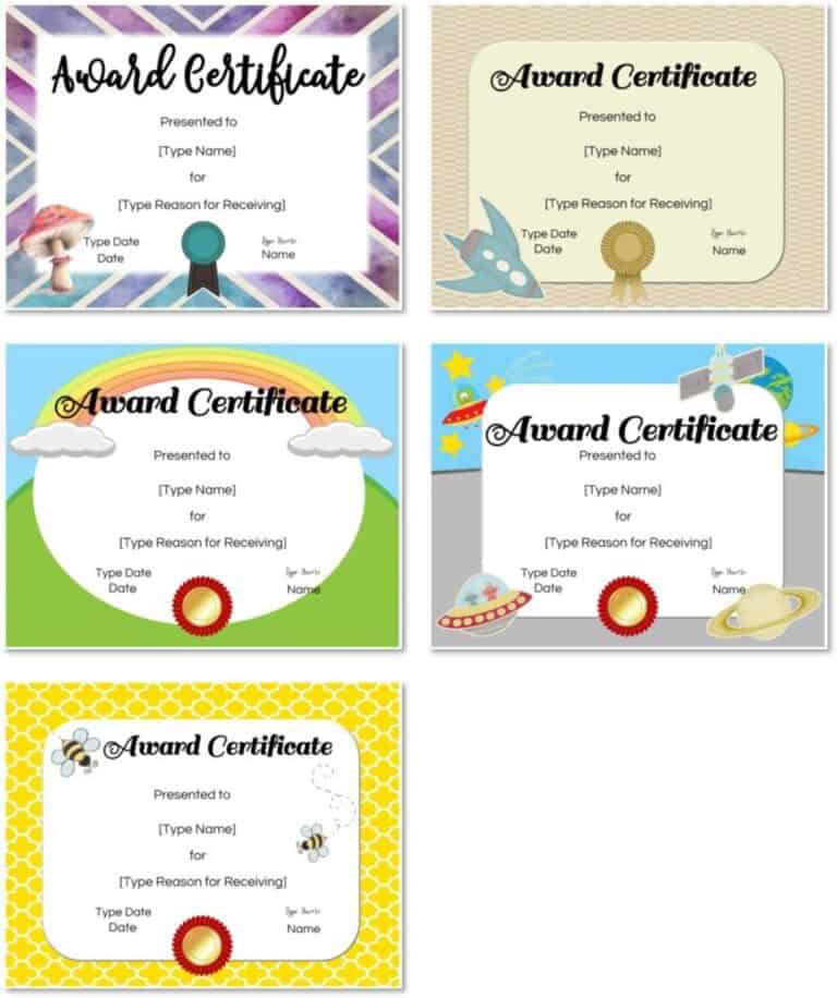 Free Custom Certificates for Kids | Customize Online & Print at Home