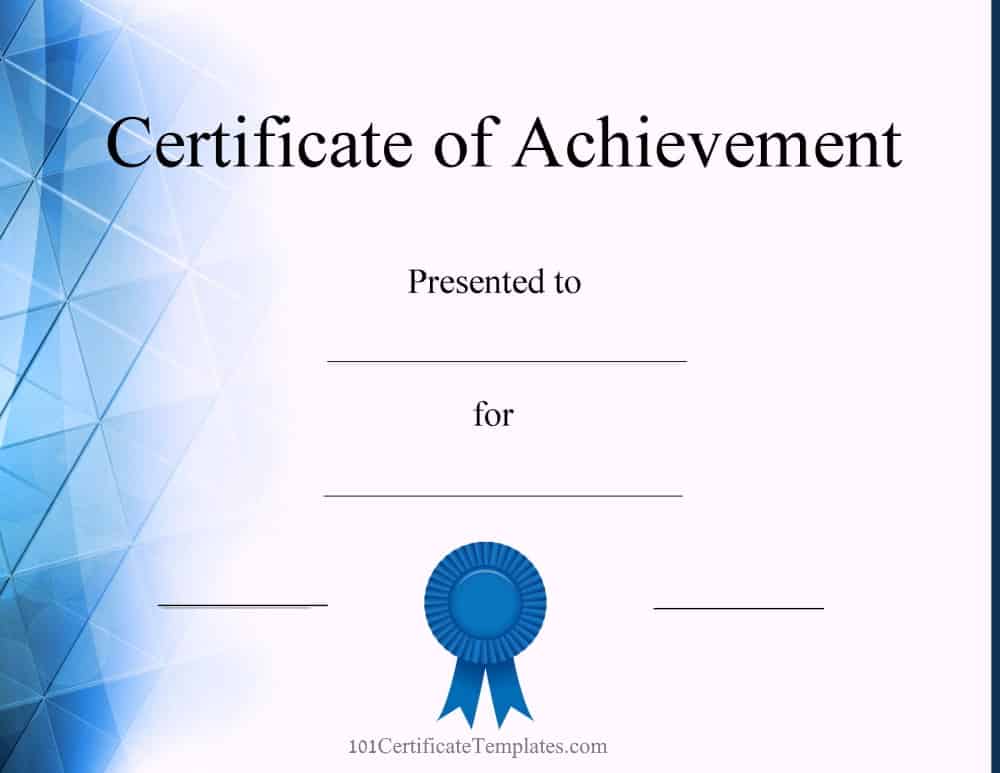 Blank Award Certificates Free