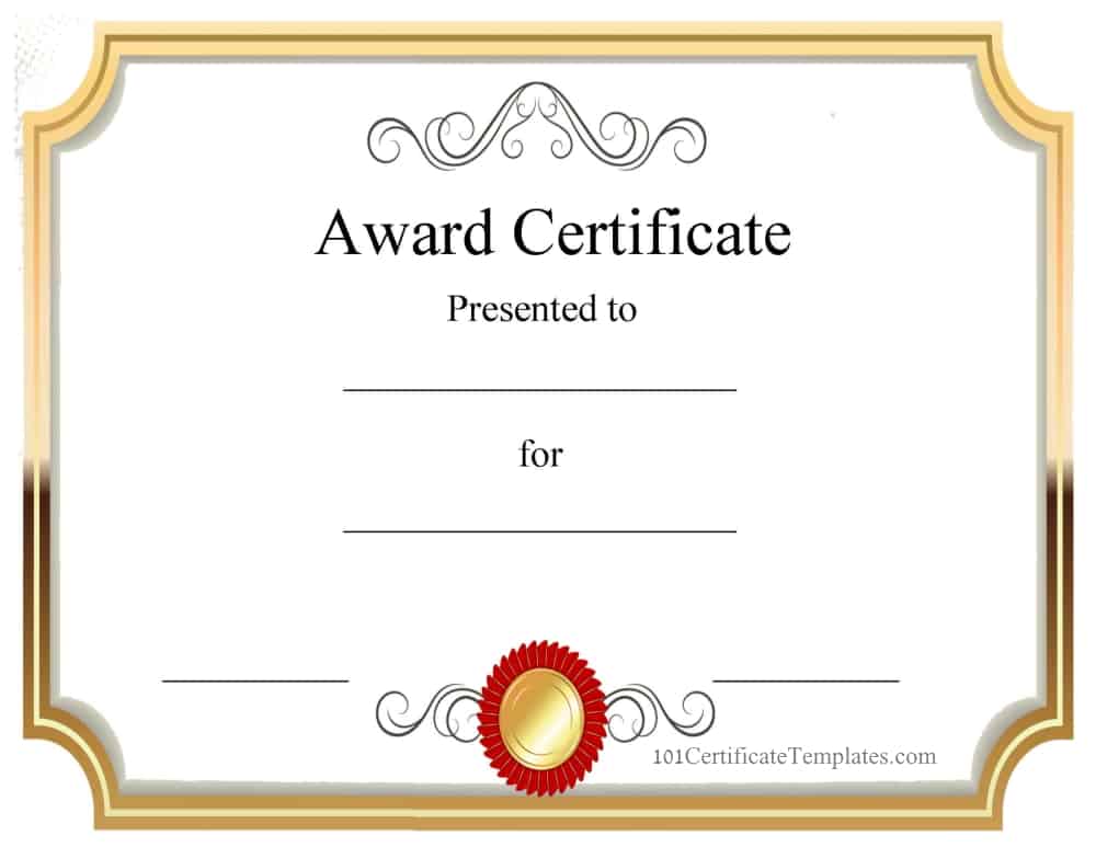 FREE Blank Certificate Templates No Watermark