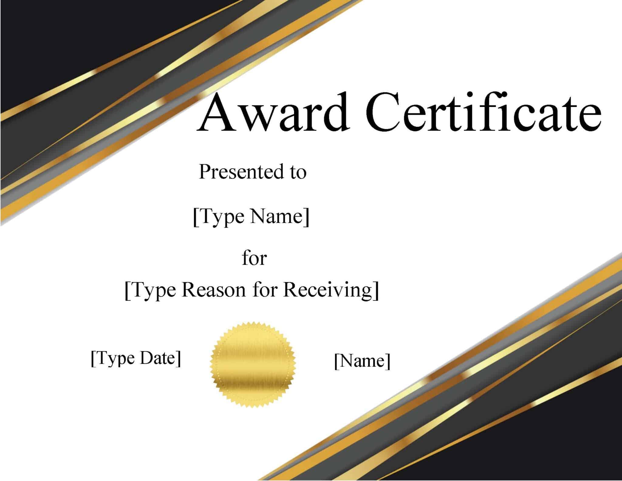 Editable Certificate Template Powerpoint