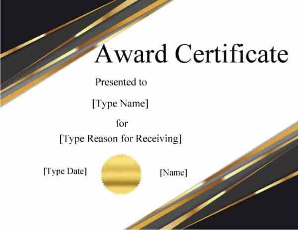 FREE Certificate Template Word | Instant Download