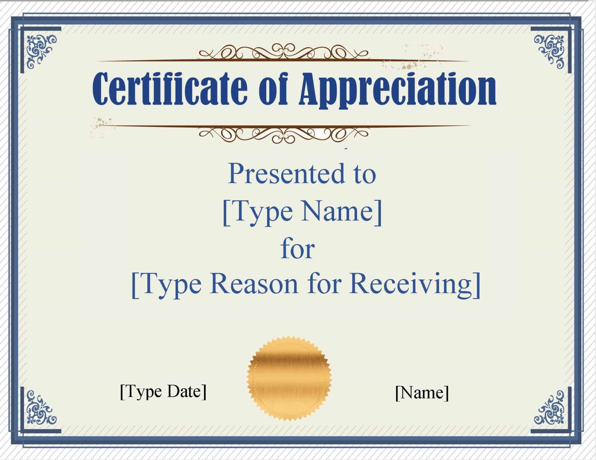 certificate for paper presentation