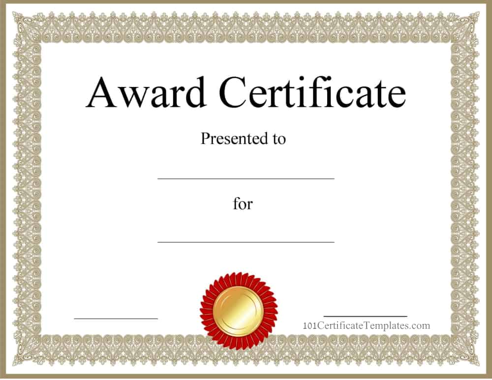 certificate templates for word free downloads