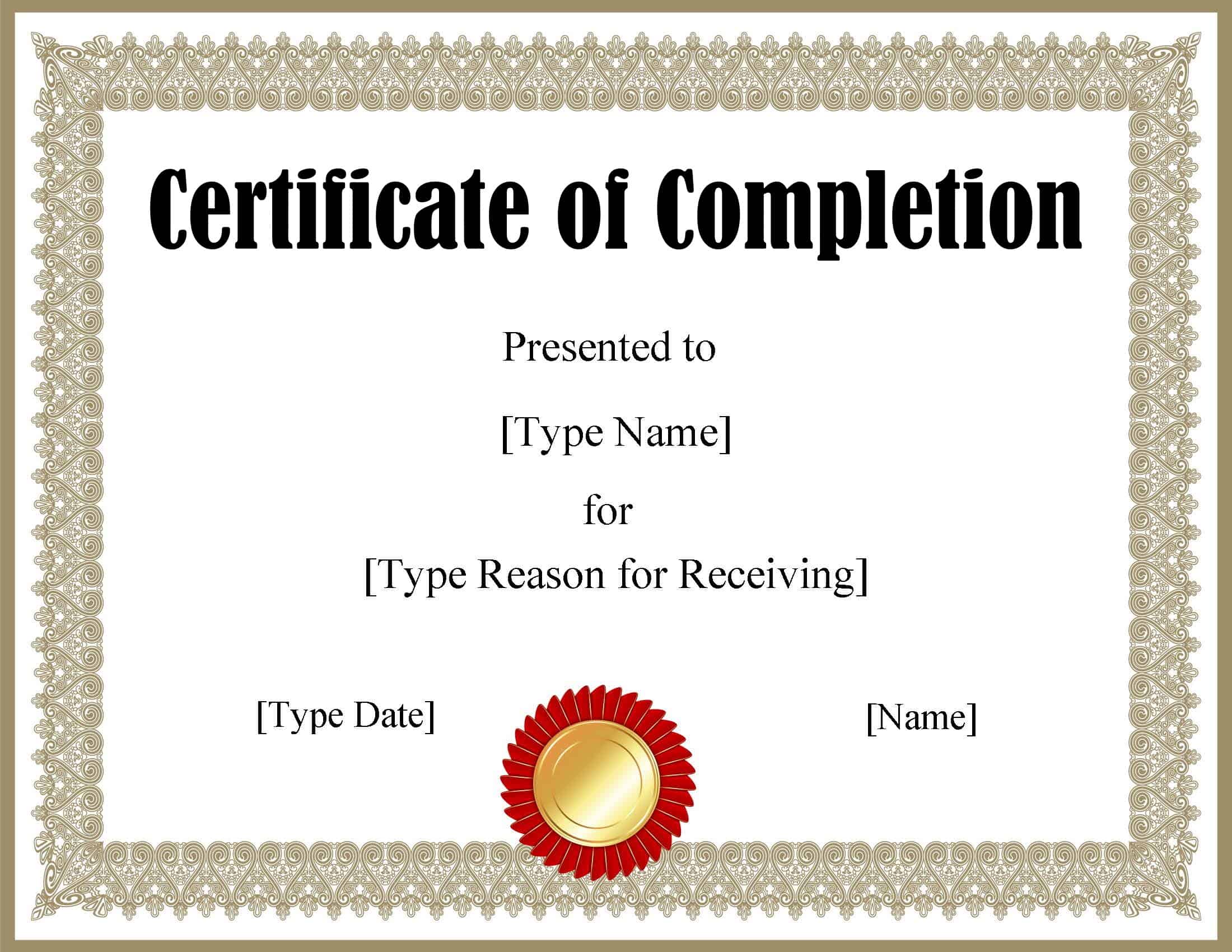FREE Certificate Template Word Instant Download