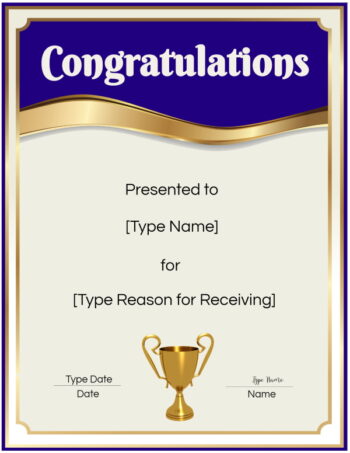 FREE Congratulations Certificate Template | Customize Online