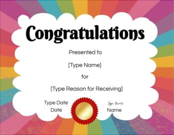 FREE Congratulations Certificate Template | Customize Online