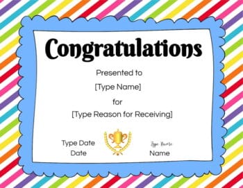 FREE Congratulations Certificate Template | Customize Online