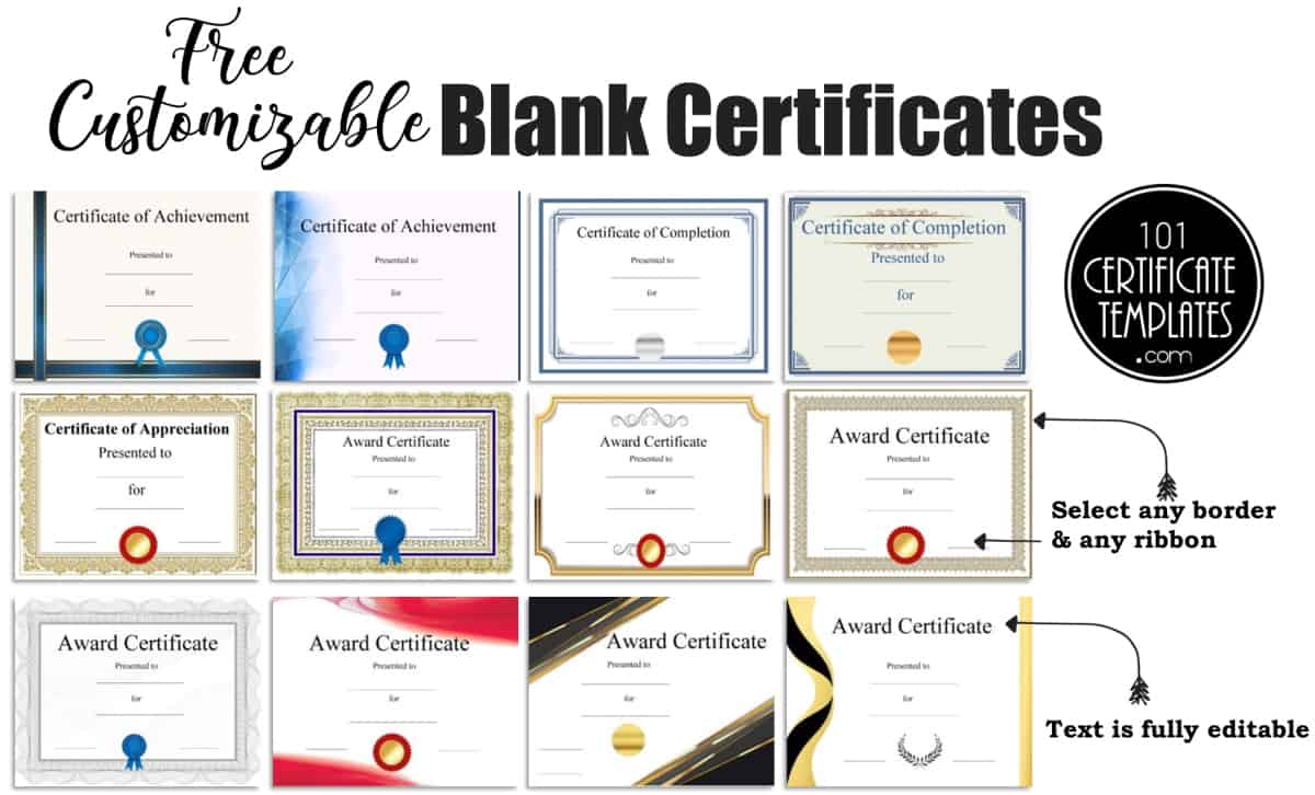 free certificate borders templates