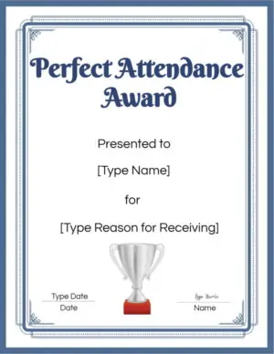 Perfect attendance