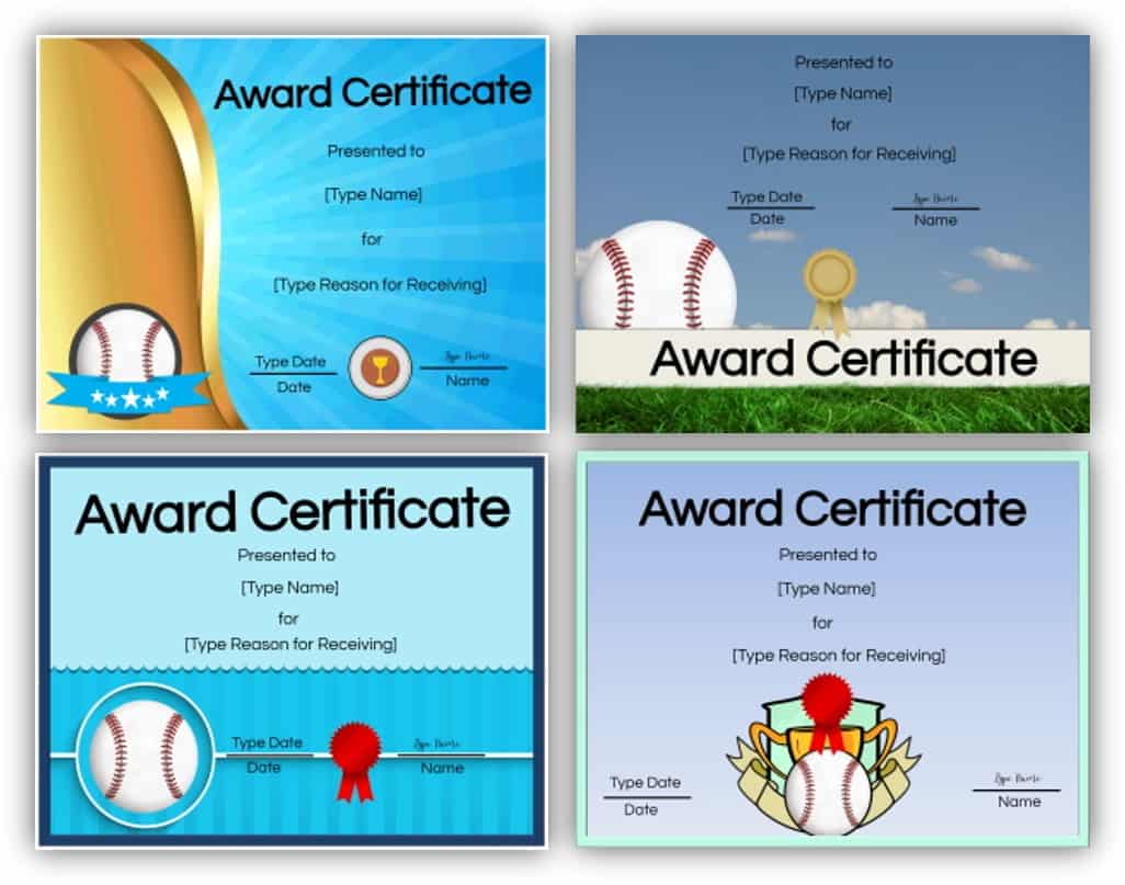 FREE Printable and Editable Baseball Awards with Certificate Templates
