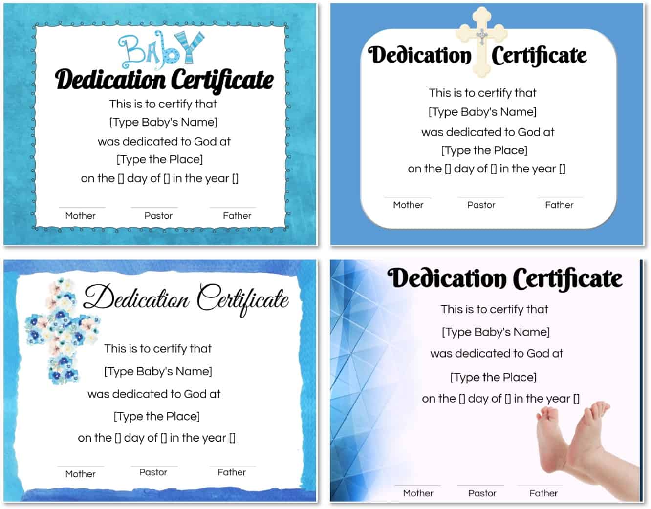 Printable Baby Dedication Certificate, Commemorate your church’s ...