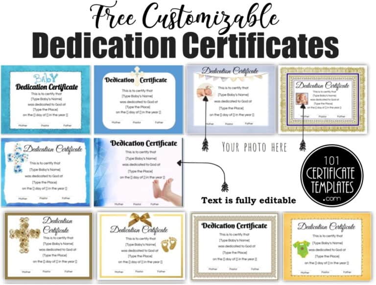 FREE Baby Dedication Certificate | Editable and Printable