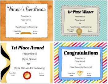 FREE Printable and Editable Winner Certificate Template