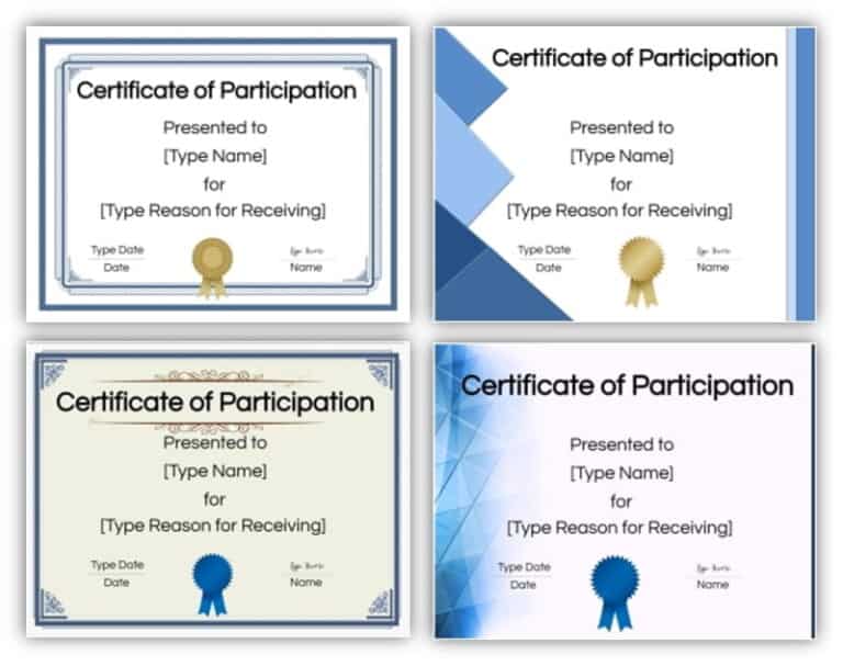 FREE Certificate of Participation Templates | Customize Online