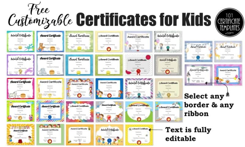 certificates templates free printable