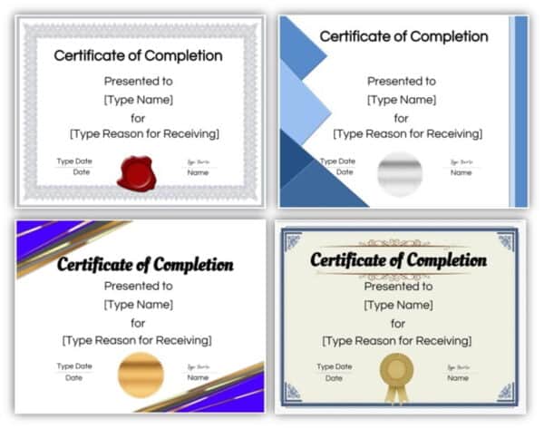 Free Certificate of Completion | Customize Online then Print