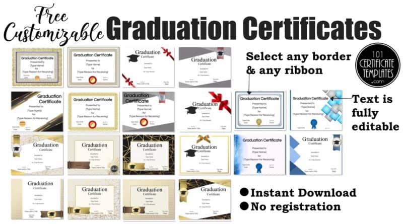 certificate of graduation template
